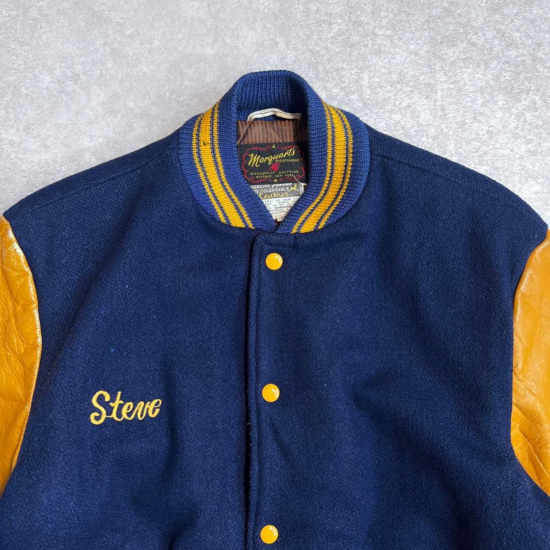 70s USA製 ヴィンテージレザースタジャン Marquarts 40