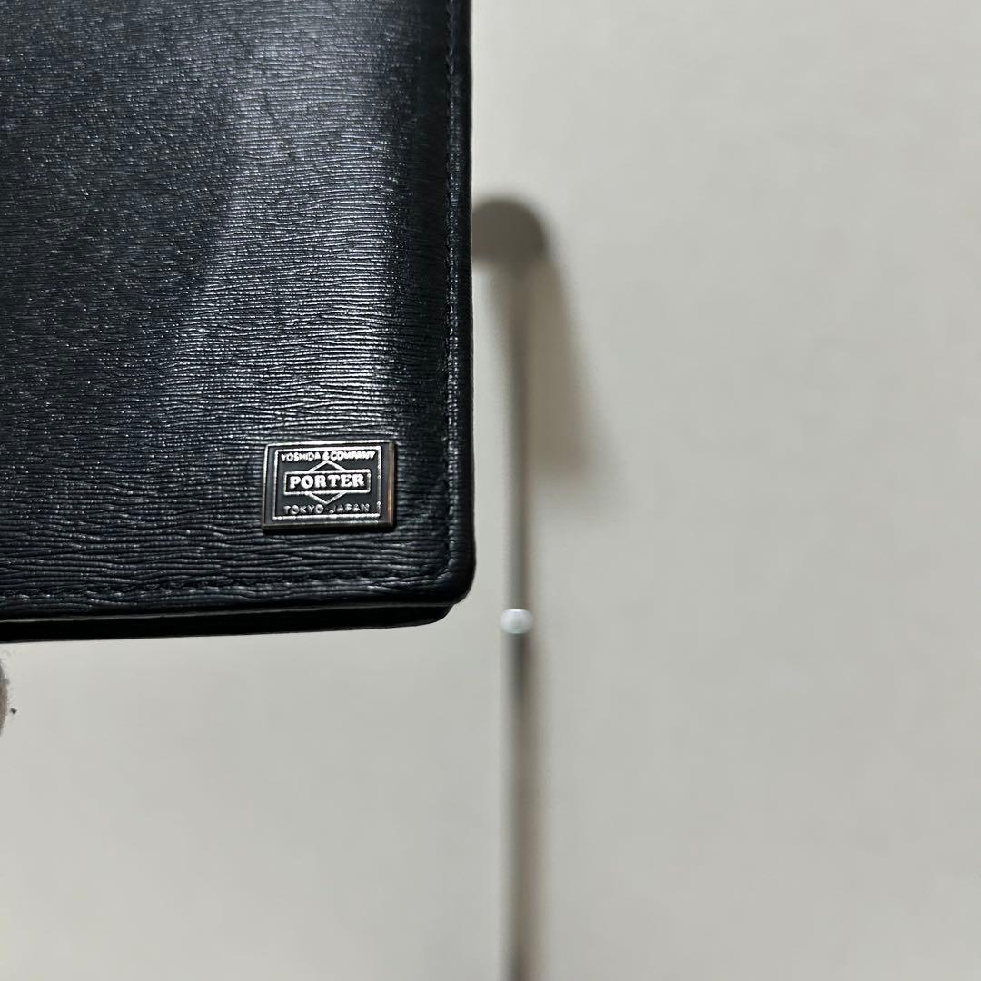 【極美品✨人気商品/カレント】ポーター　折り財布　レザー　ブラック　ユニセックス