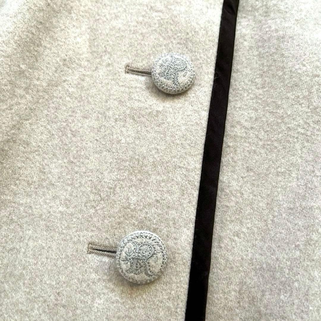 極美品☆Rene ルネ　ケープコート　ポンチョ風　刺繍ボタン　36