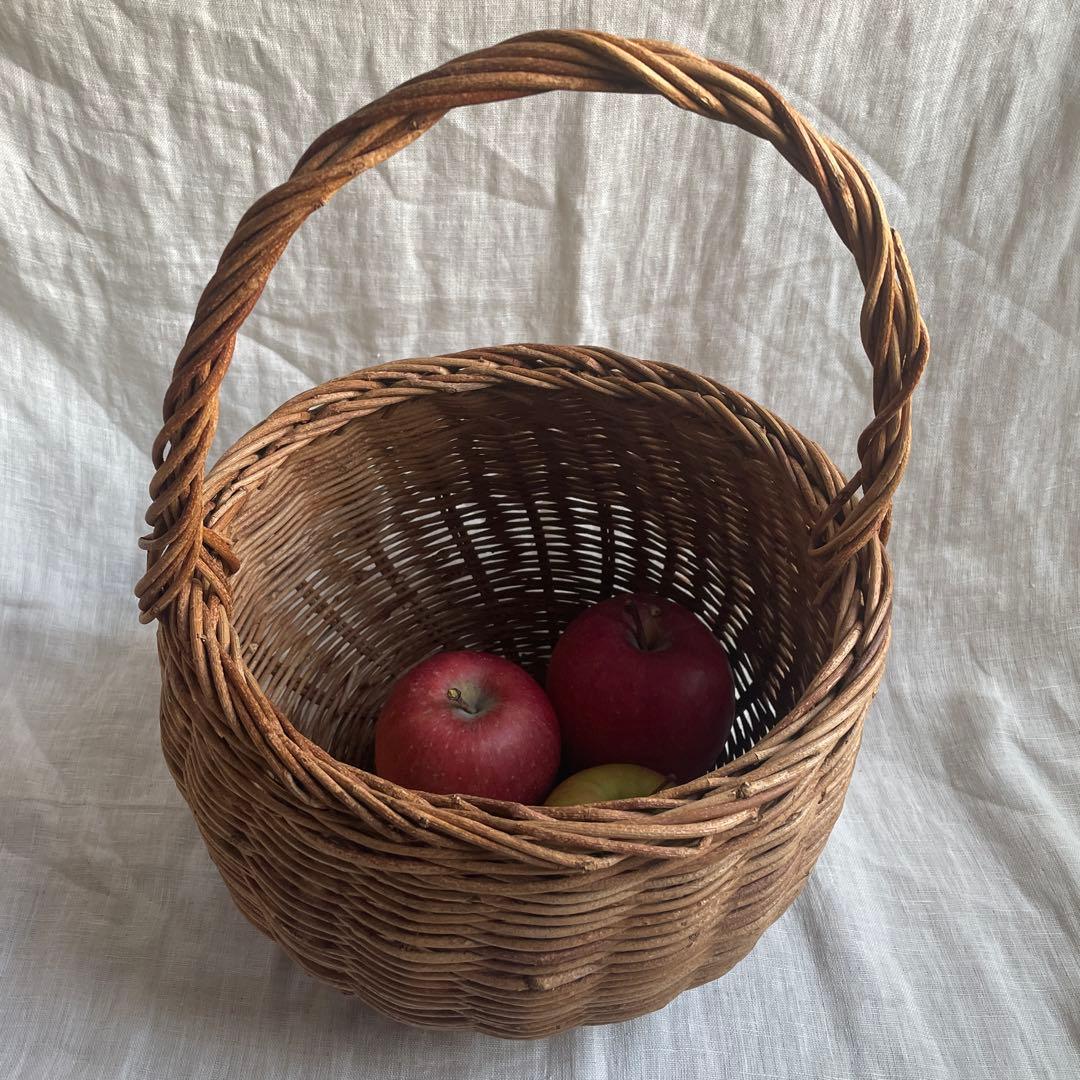 あけび　持ち手つきかご　あけびかご　古道具