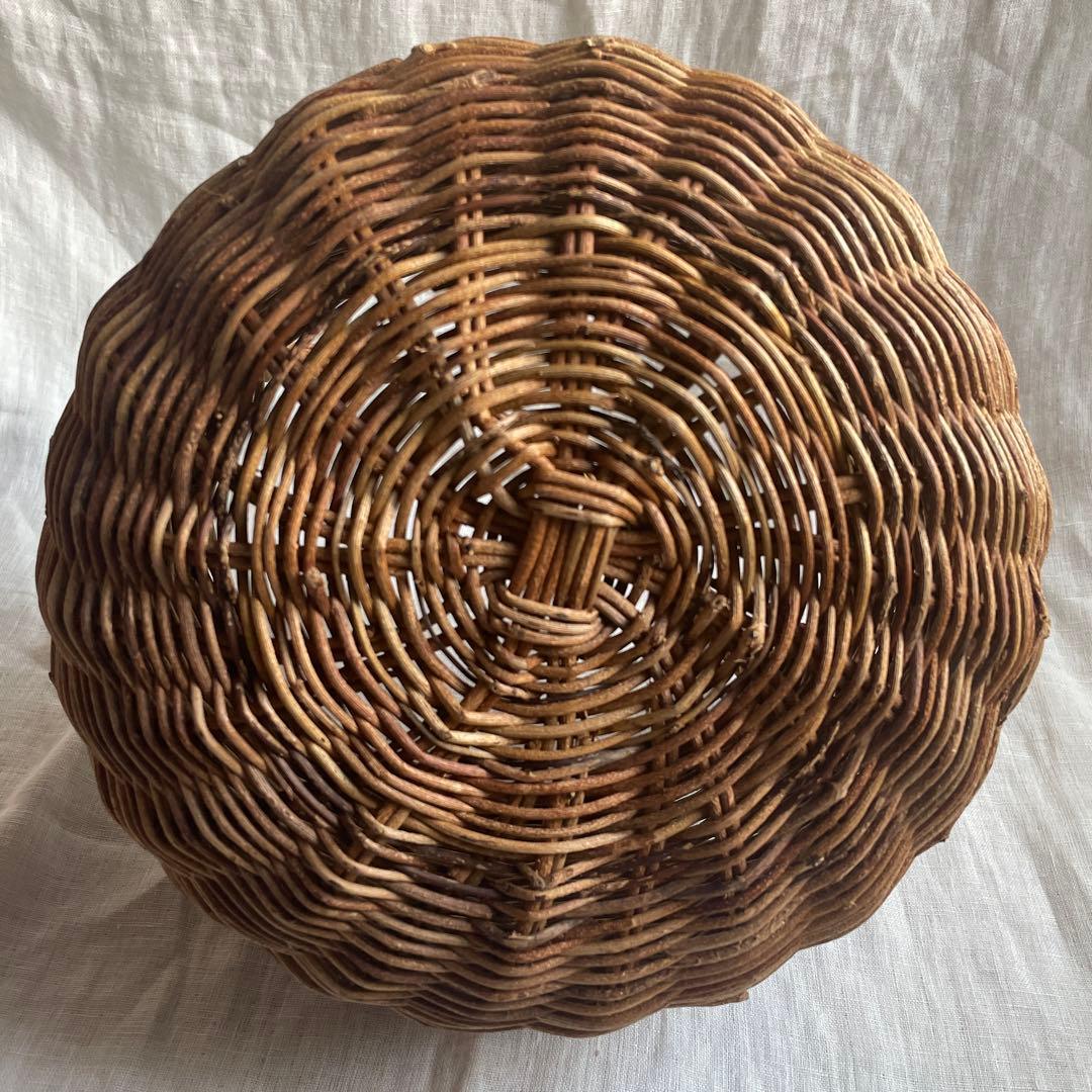 あけび　持ち手つきかご　あけびかご　古道具
