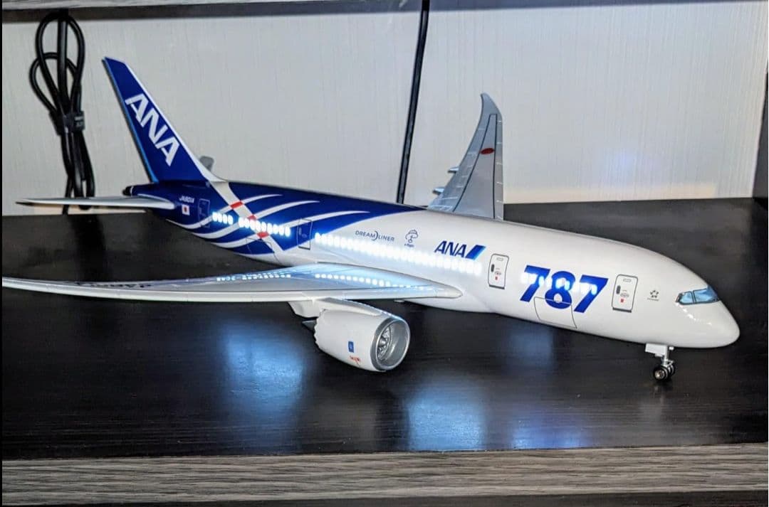 ANA ボーイング787　1/130スケール　室内灯付き　モデル 飛行機