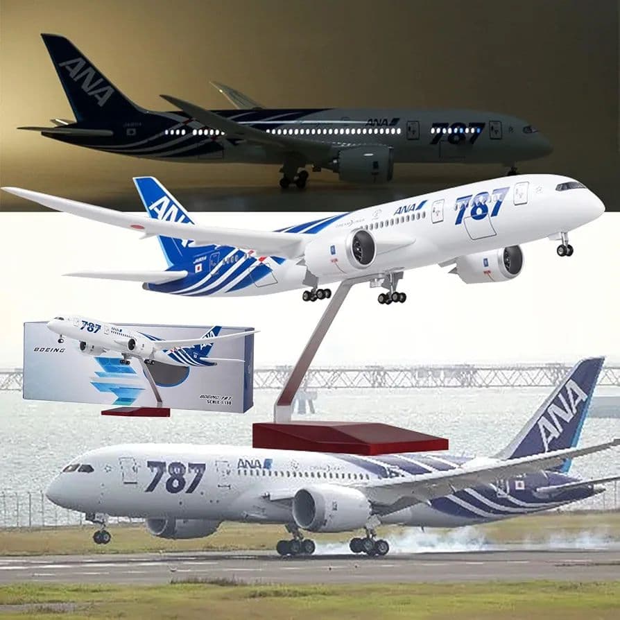 ANA ボーイング787　1/130スケール　室内灯付き　モデル 飛行機
