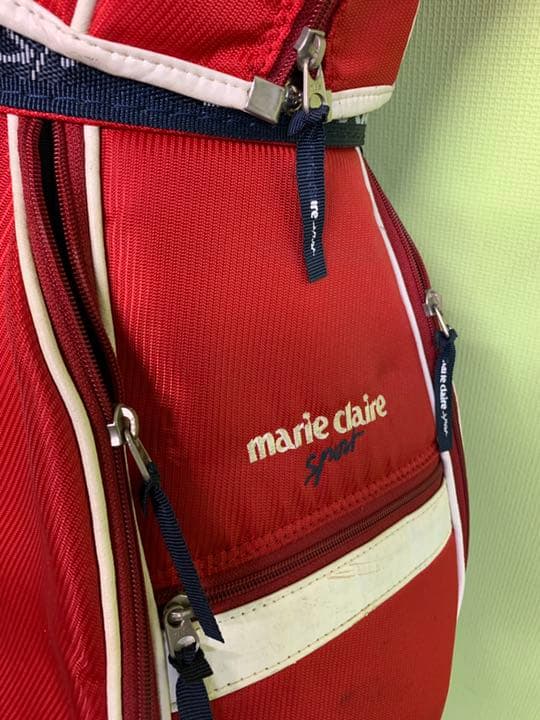 キャディバッグ　赤　レディース