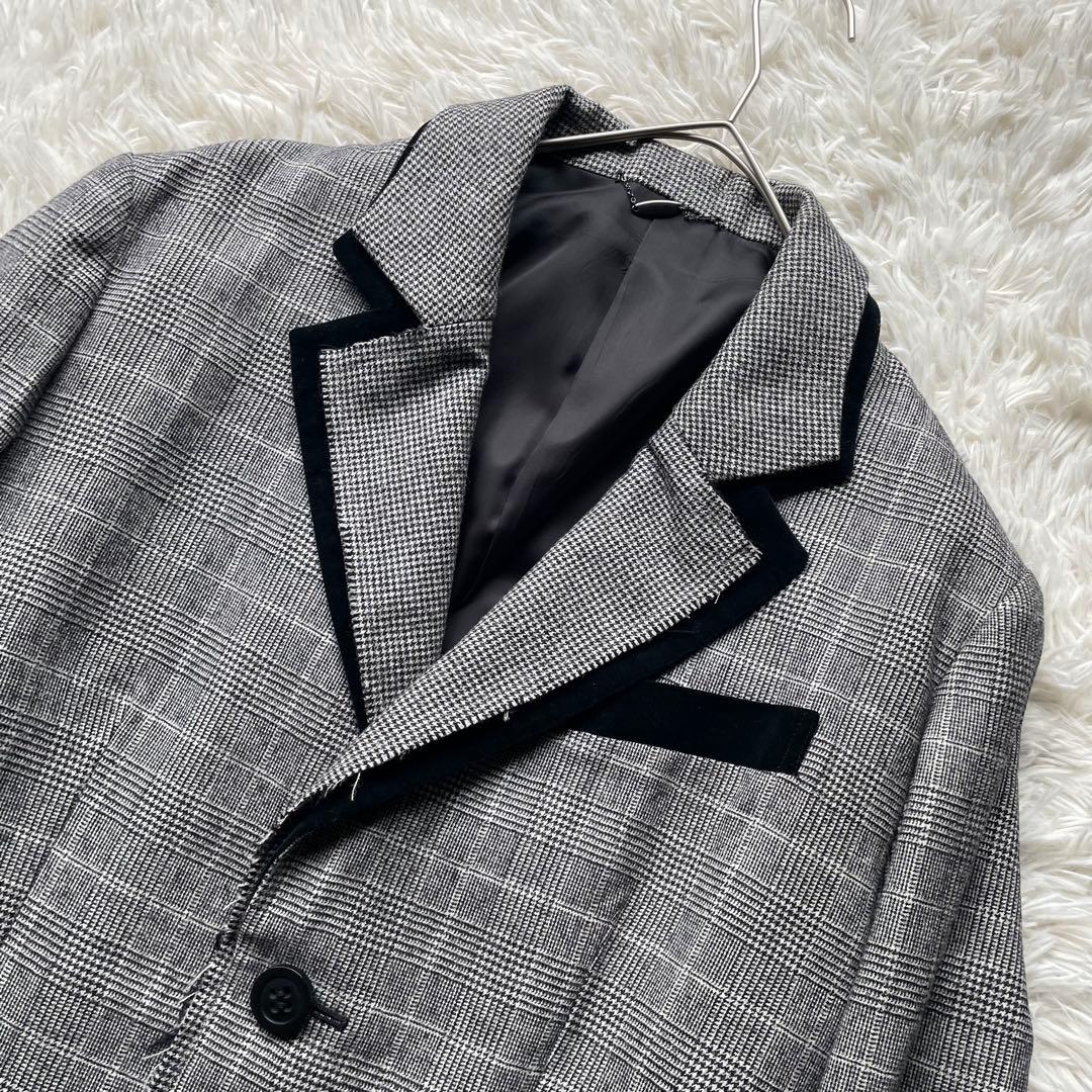 アウラ　極美品カットオフベロア切り替えチェスターコート　ロング