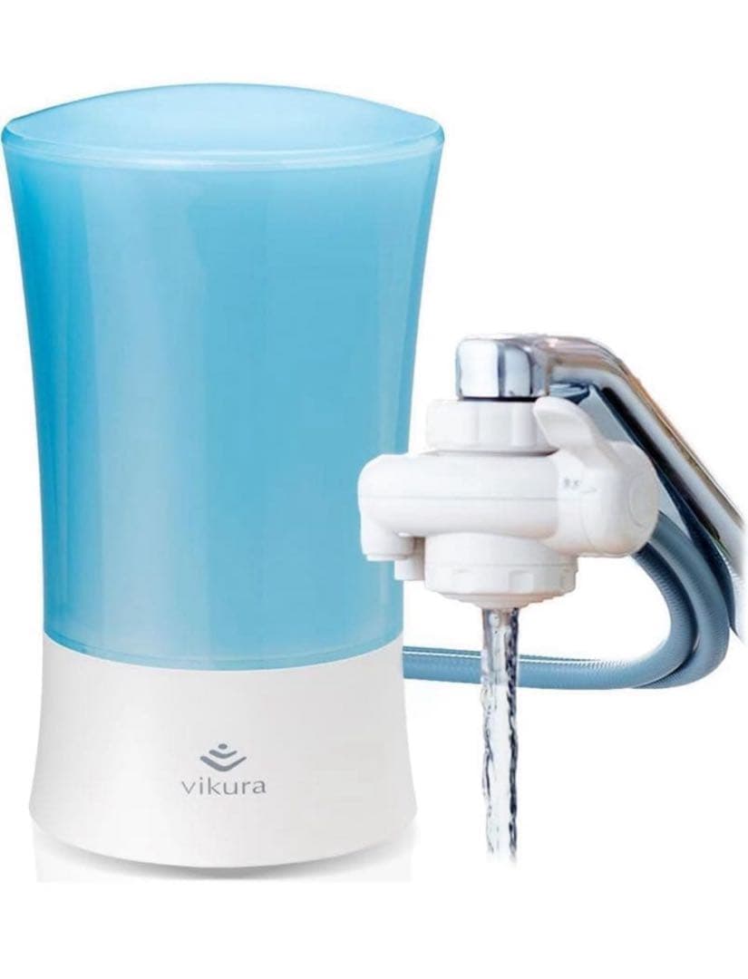 浄水器 ビクラ2 ゼンケン 正規品 据置型 日本製 コンパクト (ブルー)