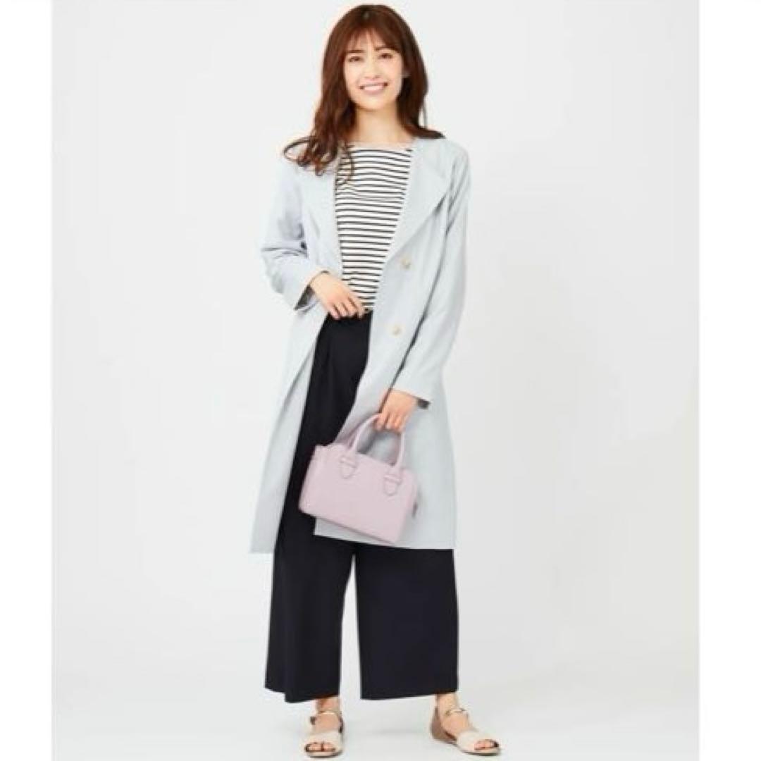 anySiS ノーブルライトテロンチコート 春コート 羽織り ブルーグレー L