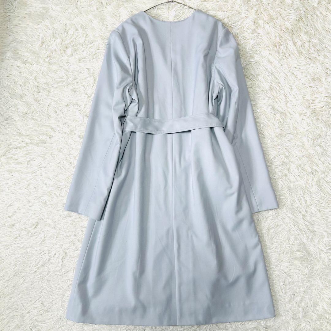 anySiS ノーブルライトテロンチコート 春コート 羽織り ブルーグレー L