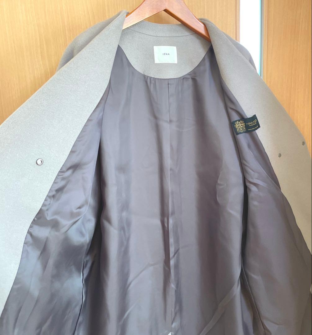 ☆極美品☆ イエナ 定価48,400円 MANTECOノーカラーコート 34