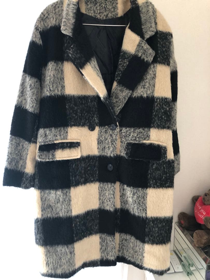 エストレジャ　チェックロングコート