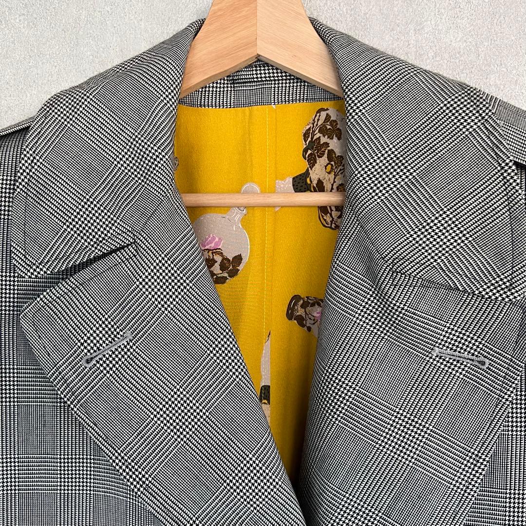 【美品】インゲボルグ　ピンクハウス　グレンチェック　裏地総柄　チェスターコート