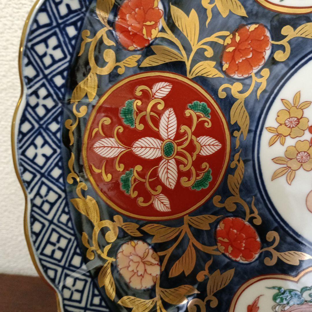 【林九郎窯］波佐見焼　林九郎作 金彩大皿　金蘭手 　未使用品