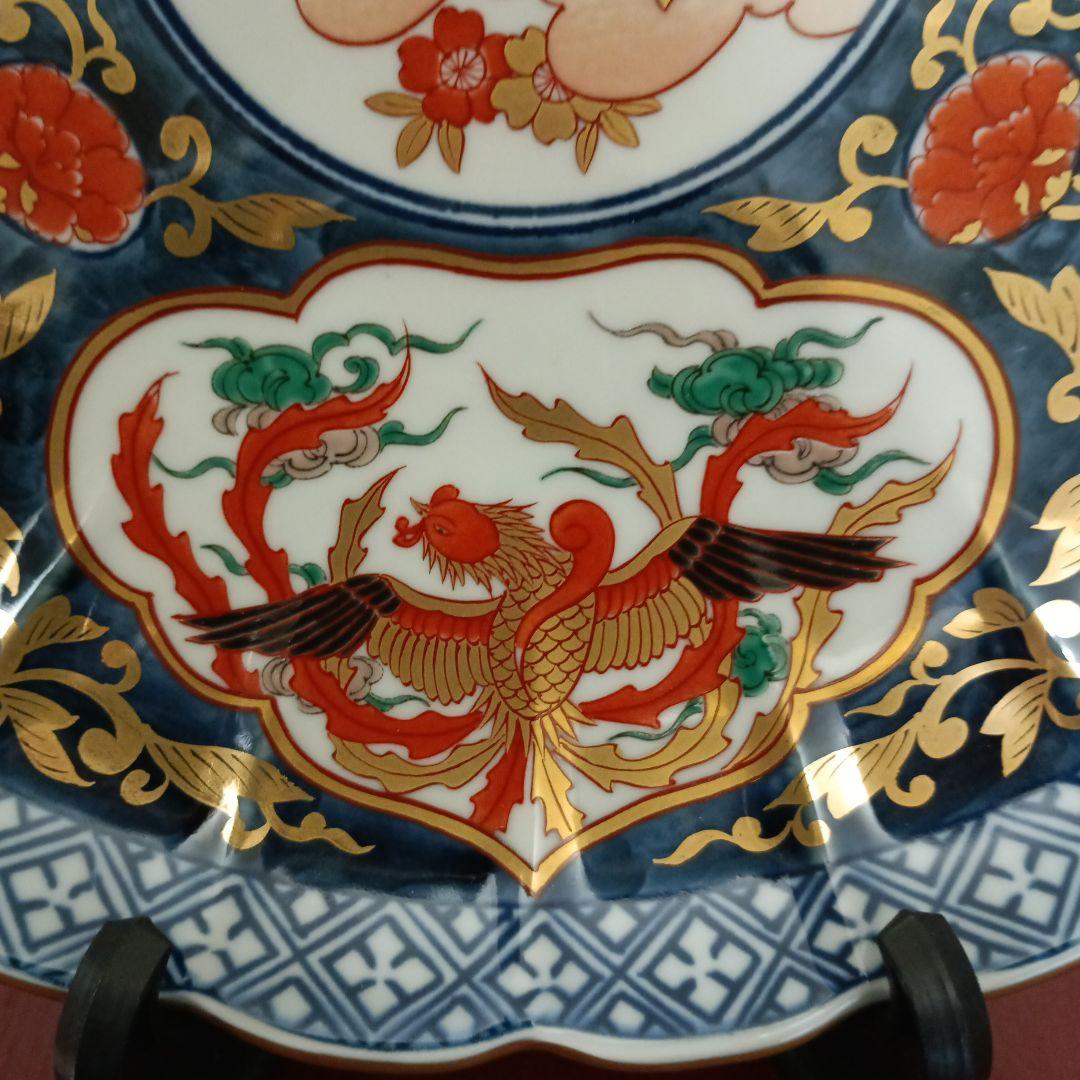【林九郎窯］波佐見焼　林九郎作 金彩大皿　金蘭手 　未使用品