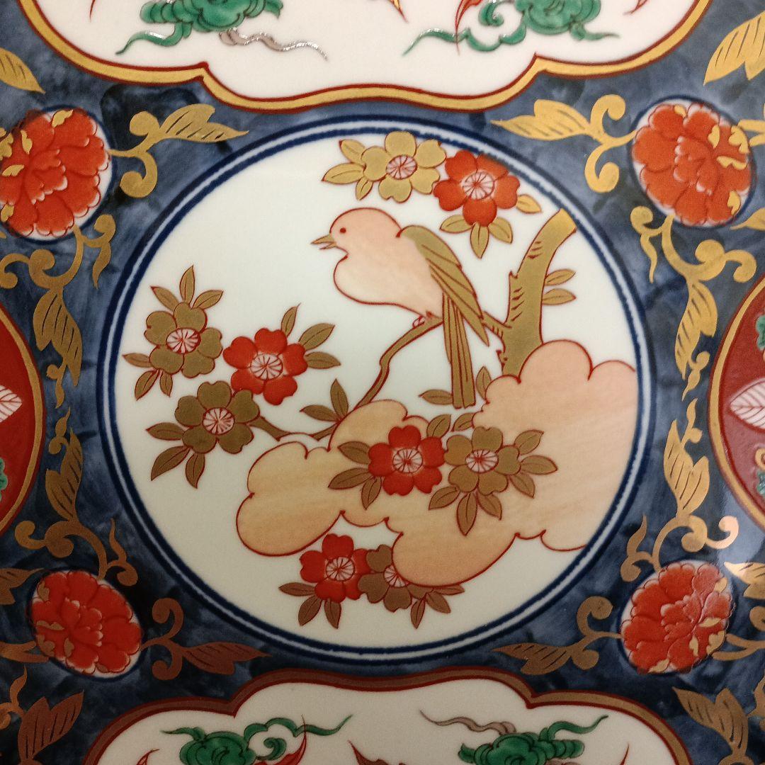 【林九郎窯］波佐見焼　林九郎作 金彩大皿　金蘭手 　未使用品