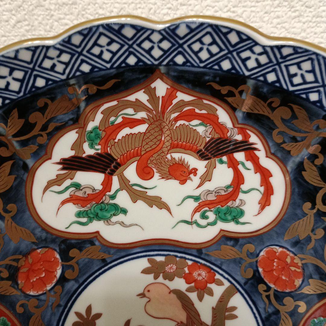 【林九郎窯］波佐見焼　林九郎作 金彩大皿　金蘭手 　未使用品