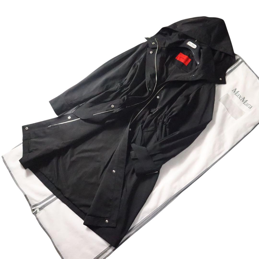 新作♪max&co.マックスマーラ　ギャザーシェイプスプリングフーディーコート