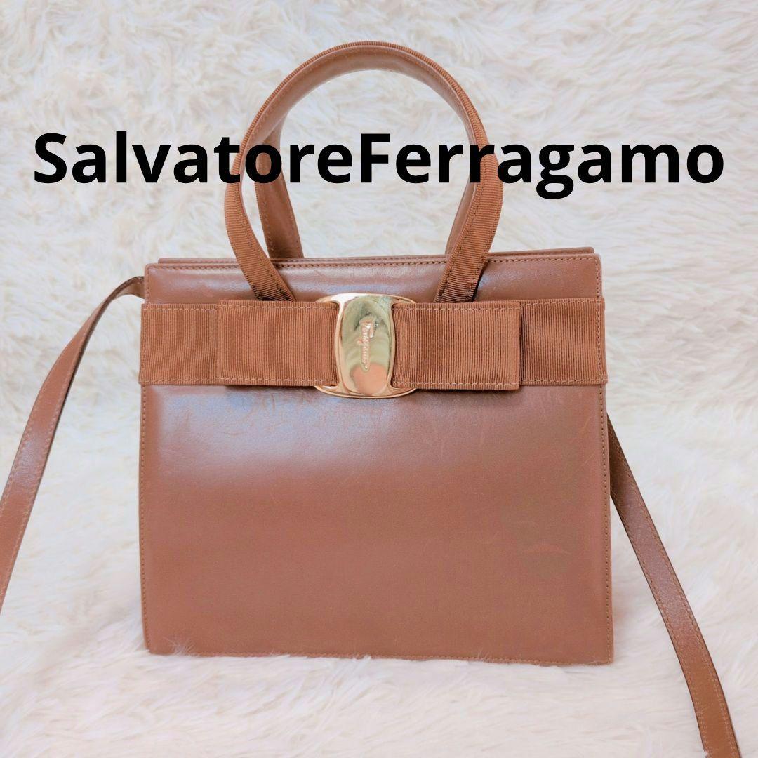 SalvatoreFerragamo ヴァラリボン 2WAY ショルダーバッグ