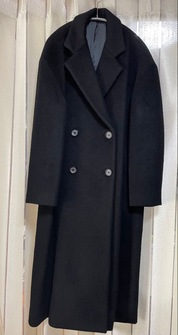 ABYTS ダブルブレスト コート サイズ2 ブラック