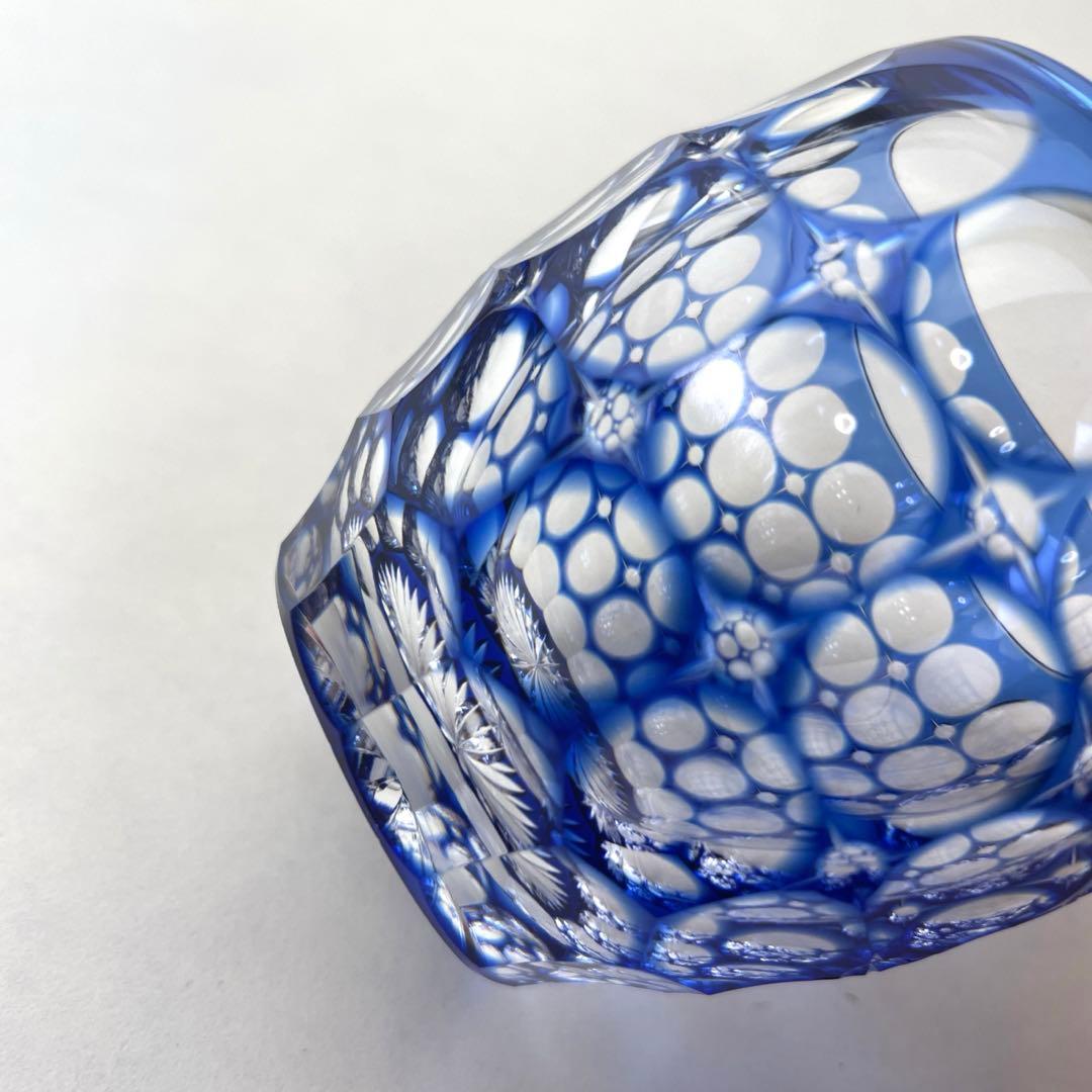 カガミクリスタル 江戸切子 紫陽花