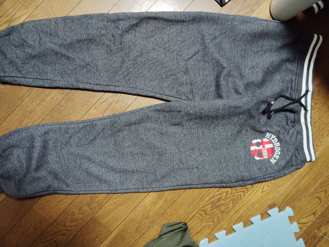 グレー ジャージ上下セット フード付き