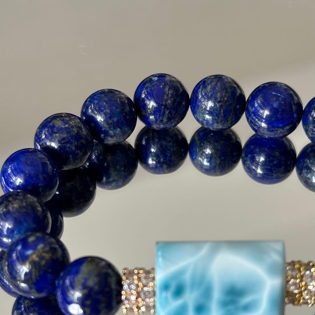 【破格】【超高品質】ラリマー ラピスラズリ オリジナルブレスレット 天然石 癒