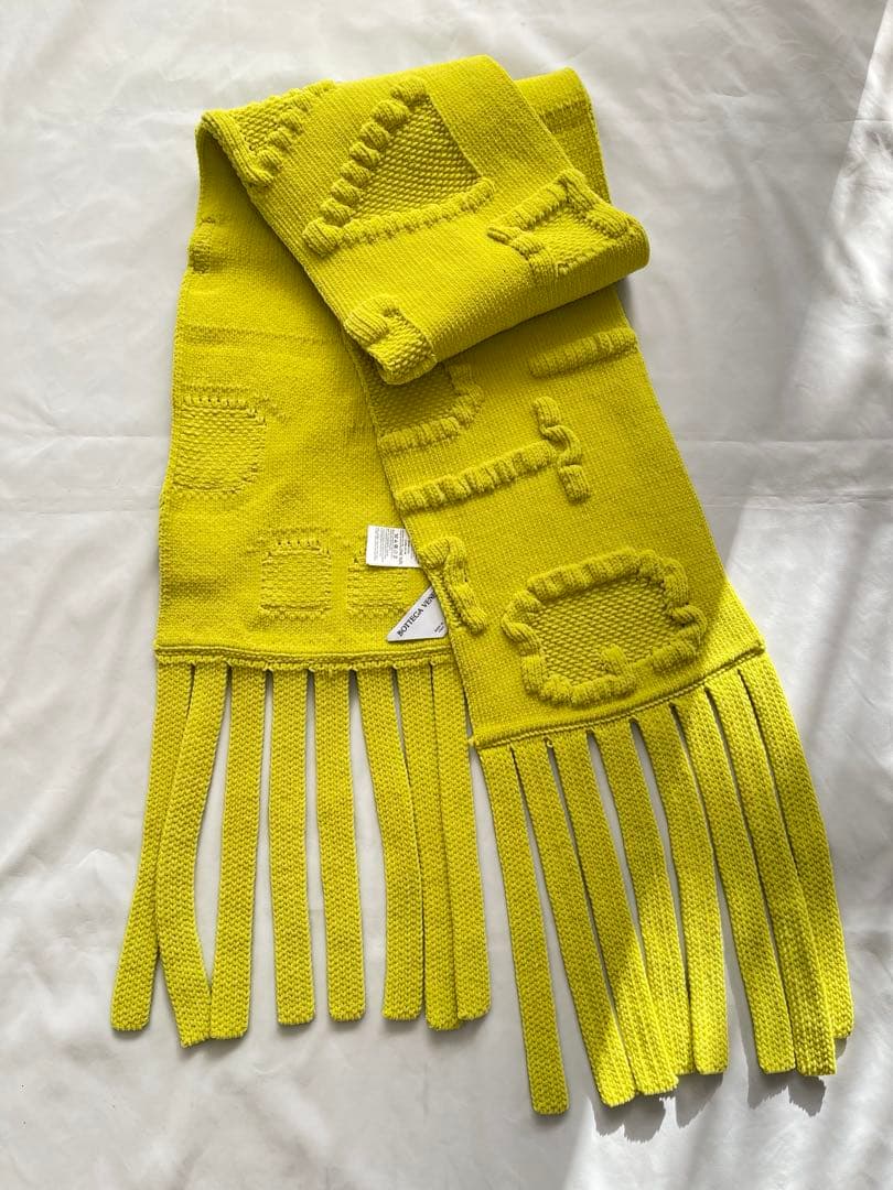 Bottega Veneta マフラー ボッテガ イエロー グリーン ストール