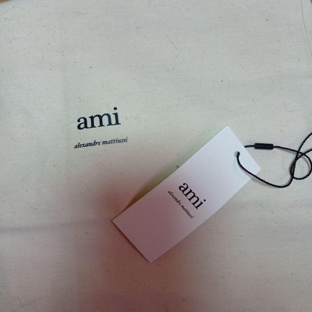 新品未使用　AMI Paris グレー マフラー ハートロゴ　アルパカ　ウール