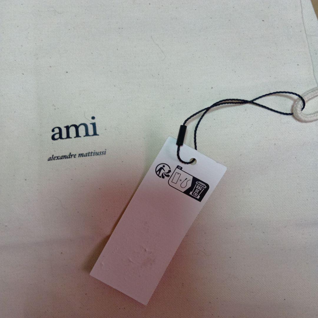 新品未使用　AMI Paris グレー マフラー ハートロゴ　アルパカ　ウール