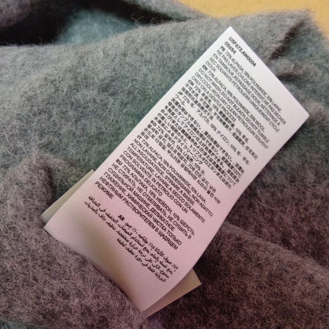 新品未使用　AMI Paris グレー マフラー ハートロゴ　アルパカ　ウール