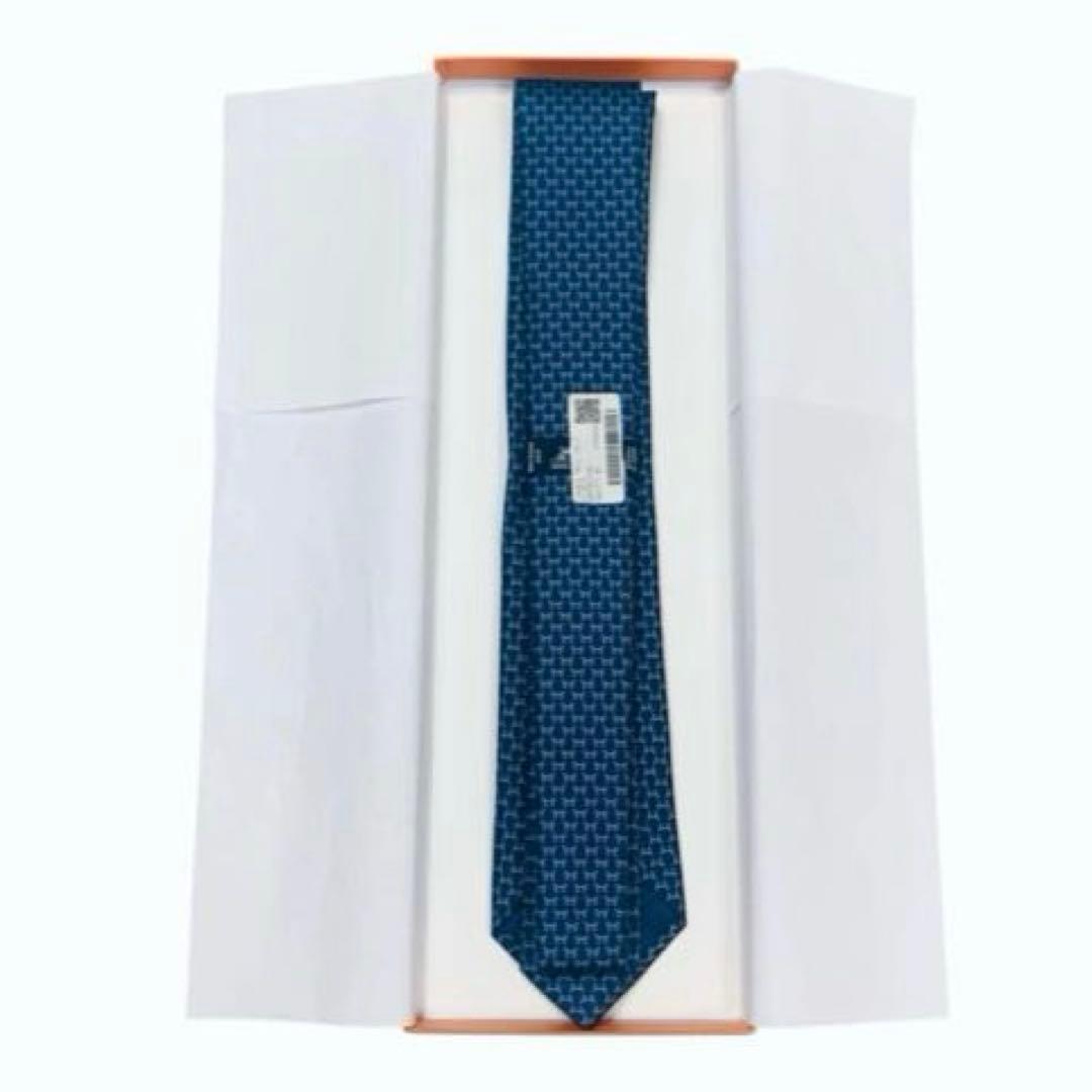 未使用品タグ付き　HERMES　エルメス　H柄　ネクタイ　イラリオ