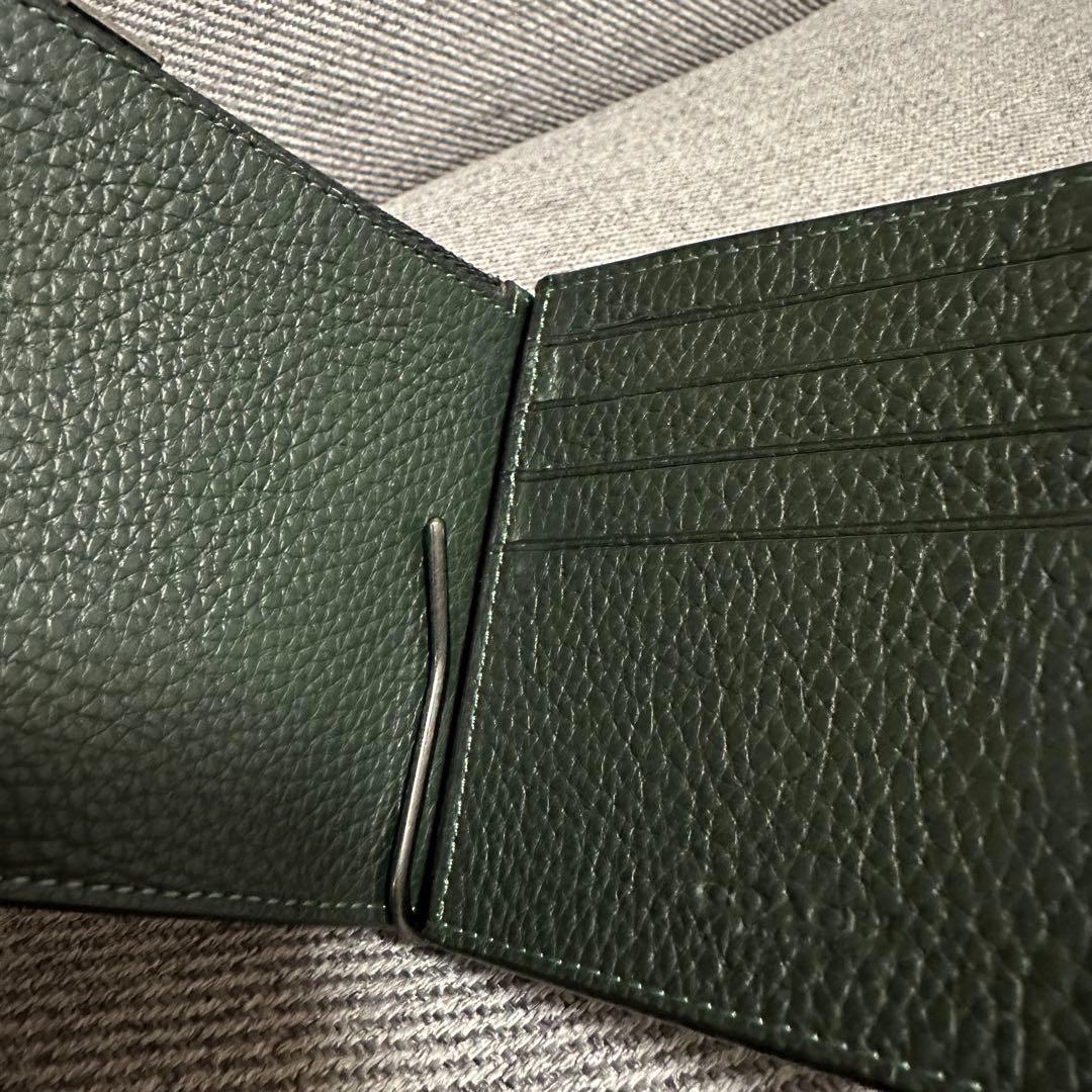 ☆美品☆ coach マネークリップ　財布　ダークグリーン
