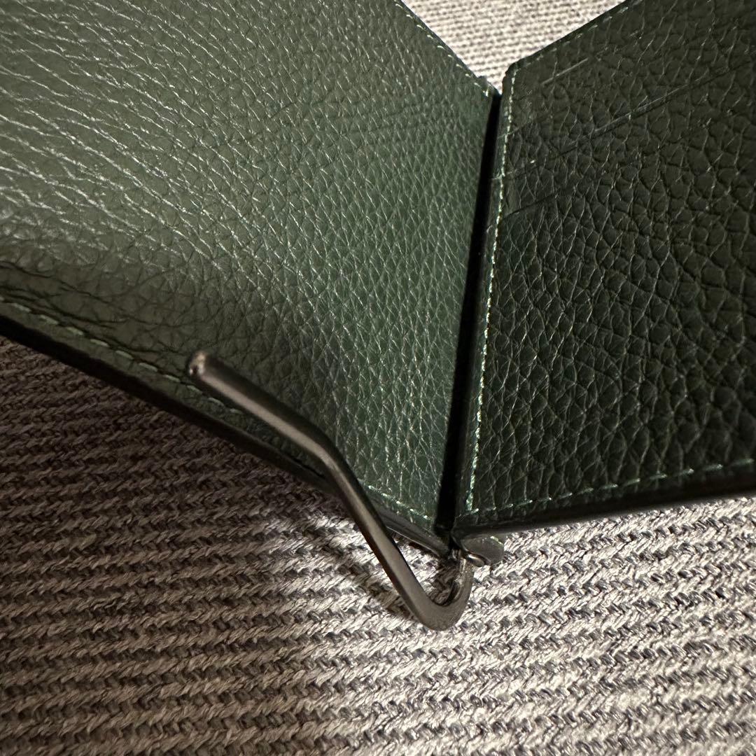 ☆美品☆ coach マネークリップ　財布　ダークグリーン
