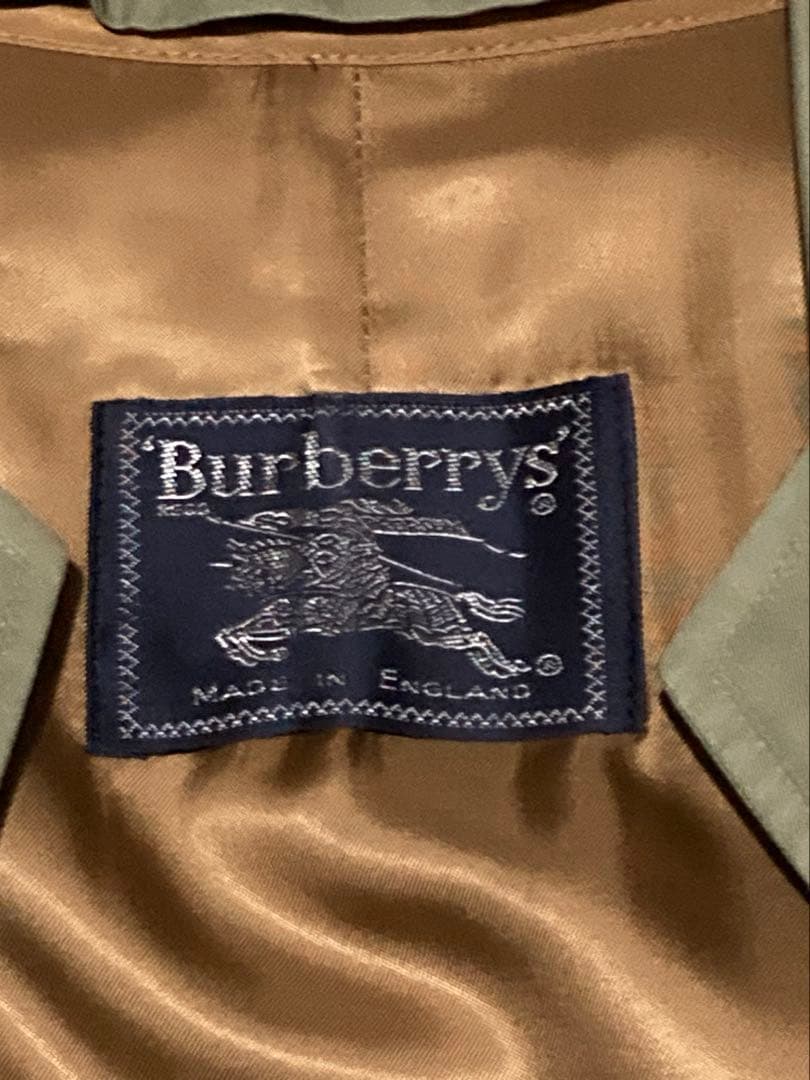 80s 90sバーバリー　ステンカラーコート　ライナー　ノバチェック 玉虫色