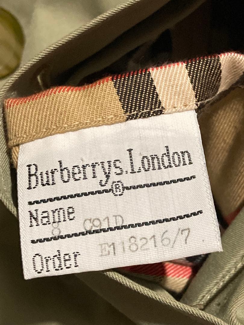 80s 90sバーバリー　ステンカラーコート　ライナー　ノバチェック 玉虫色