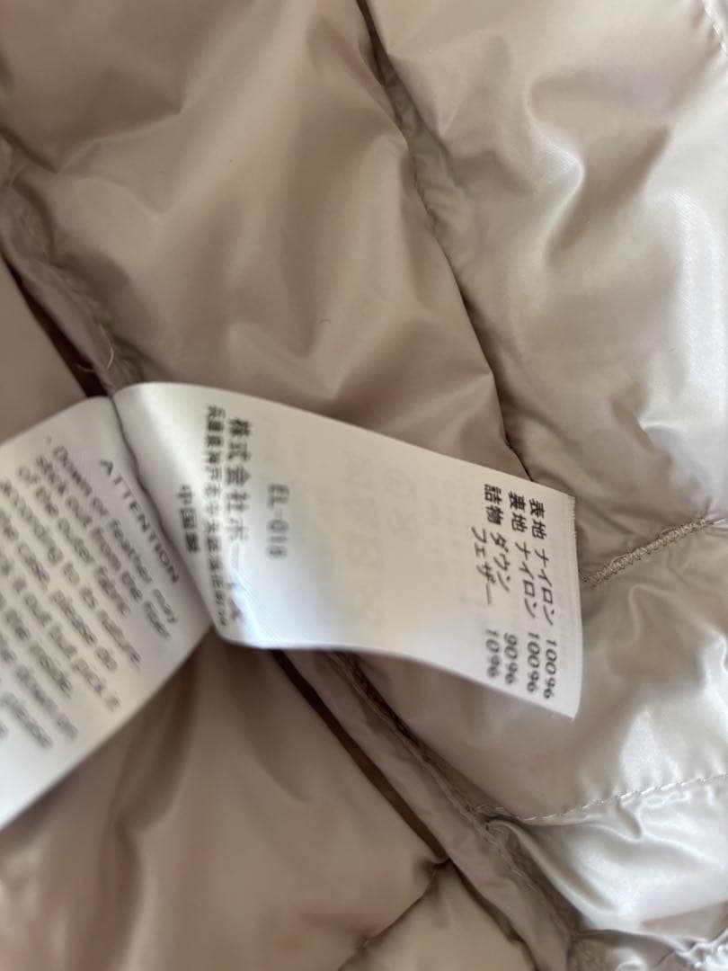 DANTON アイボリー ダウンベスト Sサイズ