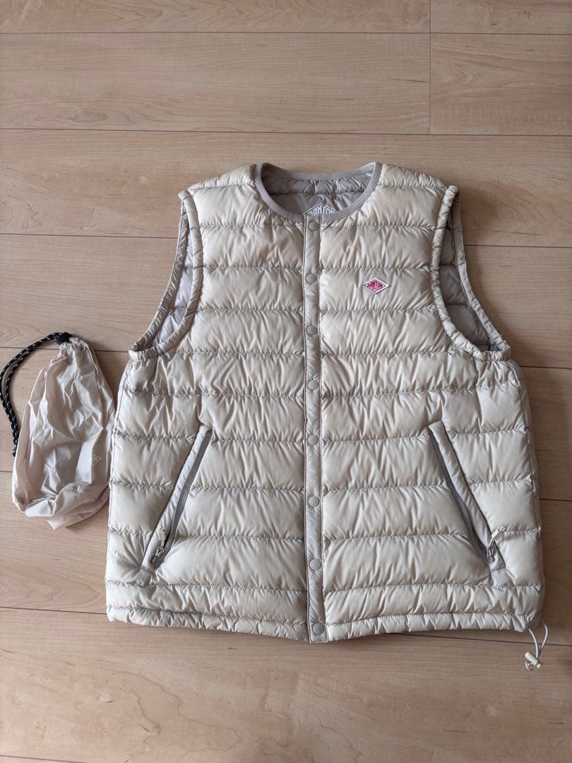 DANTON アイボリー ダウンベスト Sサイズ