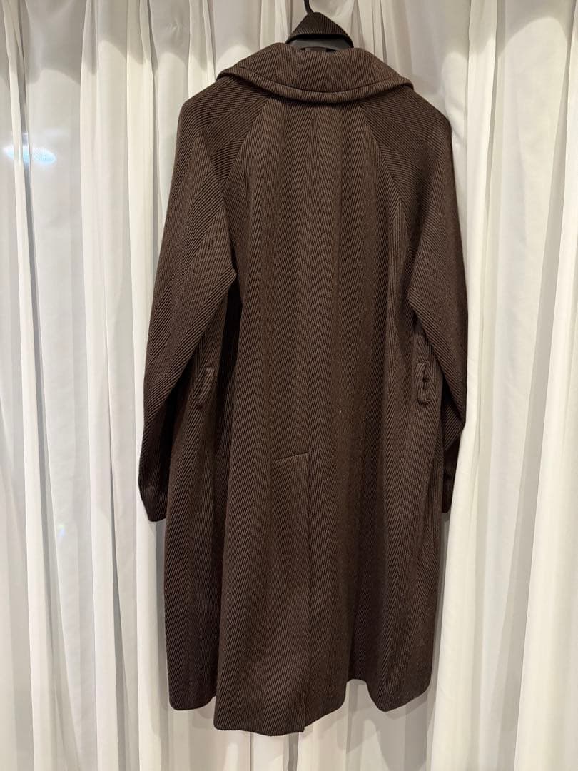 【極美品】hevo ダブルブレストベルテッドコート　sizeL