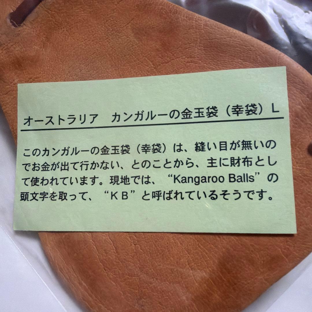 【新品未開封】カンガルー金玉袋（幸袋）ラッキーポーチ オーストラリア　L 財布