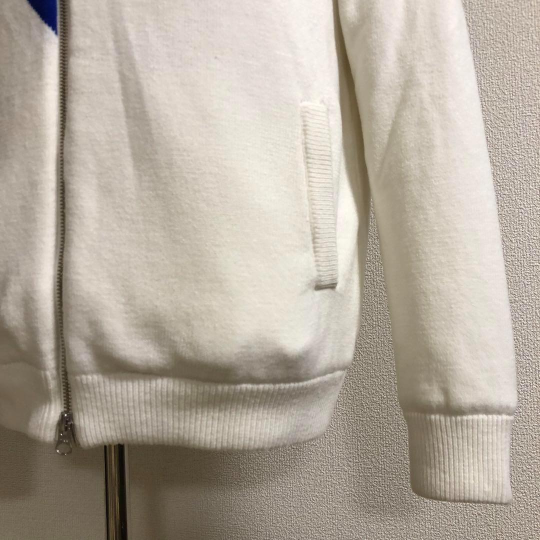 ジャックバニー ダブルジップ ニット ジャケット 裏地付 ホワイト サイズ5