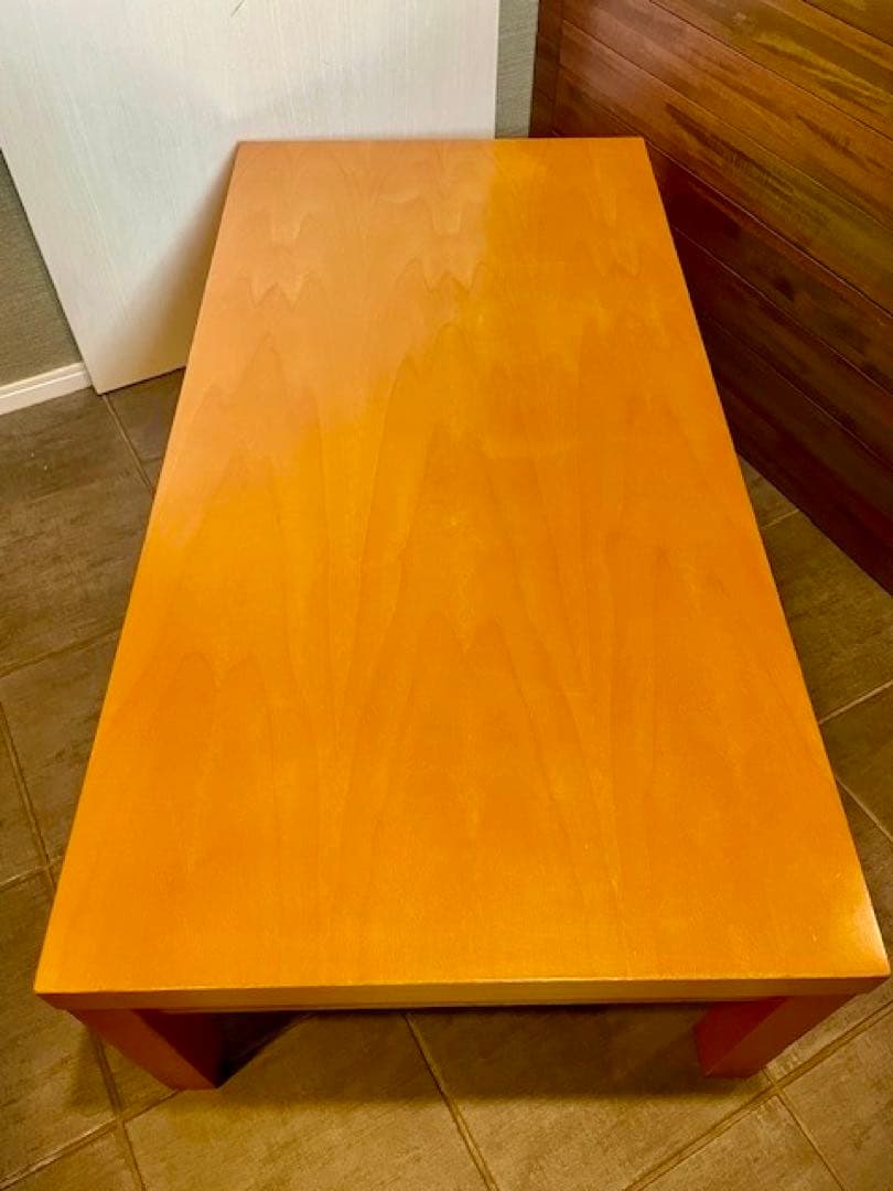 美品■MUJI/無印良品 ブナ/ビーチ材 無垢材 天然木 リビングローテーブル