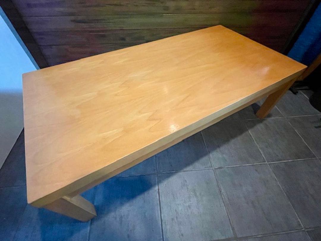 美品■MUJI/無印良品 ブナ/ビーチ材 無垢材 天然木 リビングローテーブル