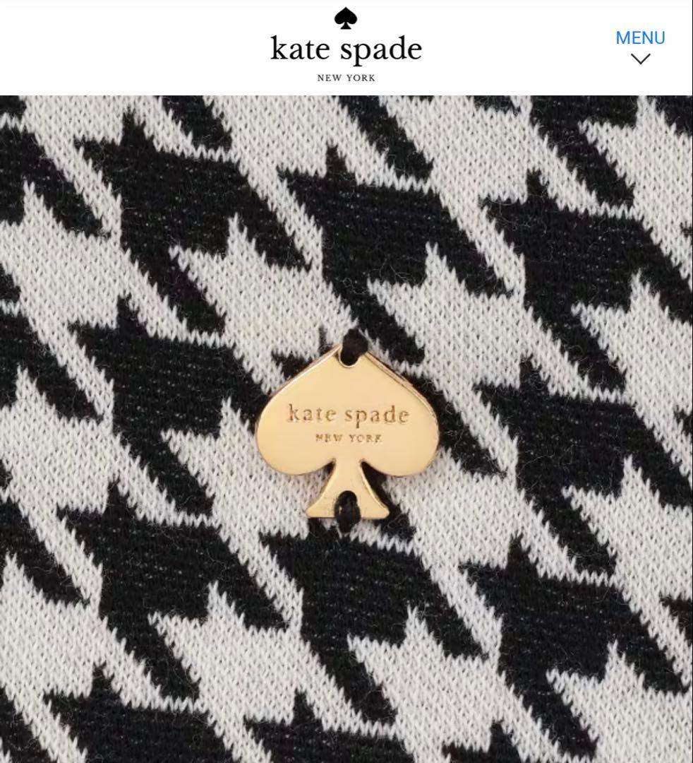 【ケイトスペード】140 ❤︎新品未使用❤︎ 千鳥フードワンピース 黒