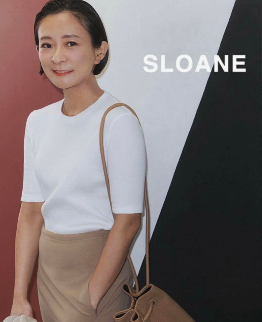 新品 別注 スタイリスト佐藤佳菜子 SLOANE クルーネック リブTシャツ