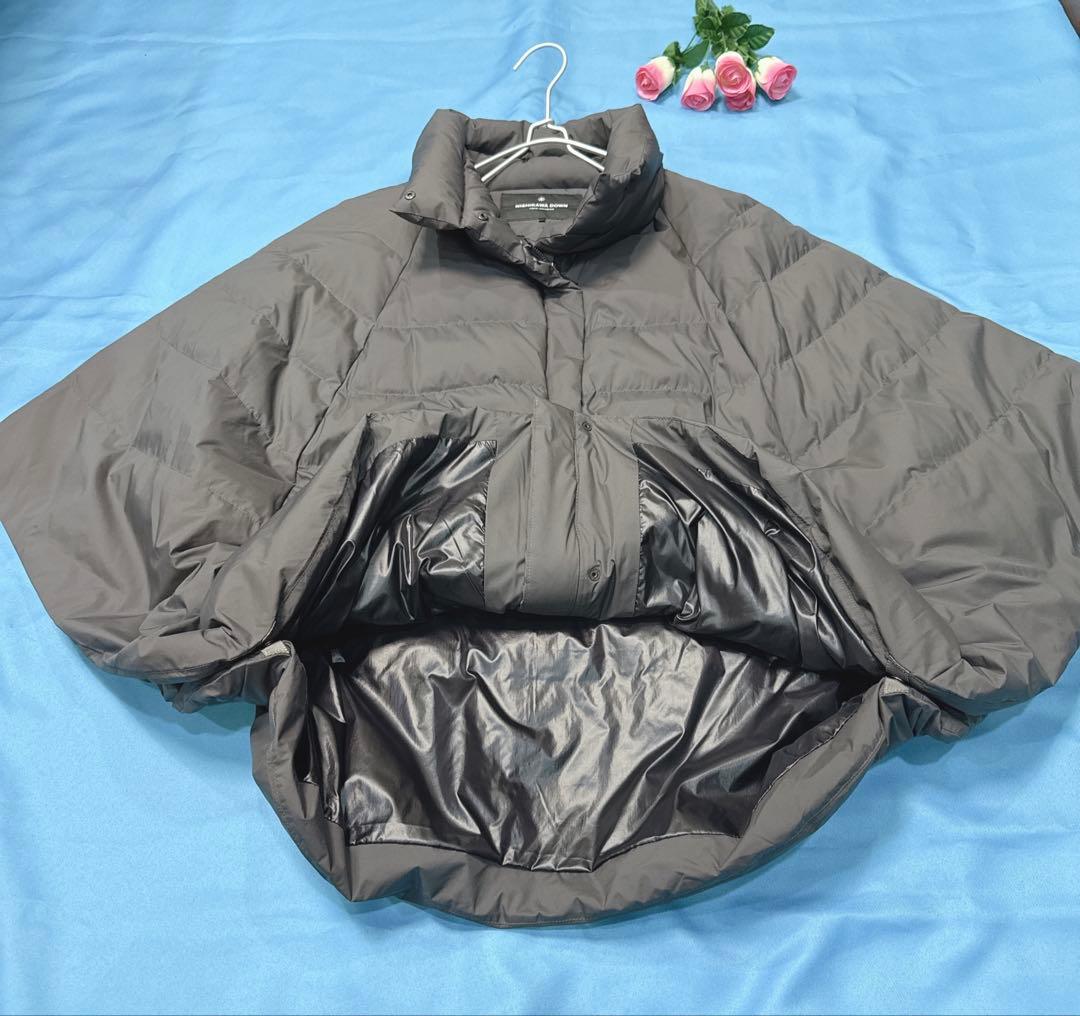 西川ダウン　ナノユニバース　ダウンポンチョ　ケープ　NISHIKAWA