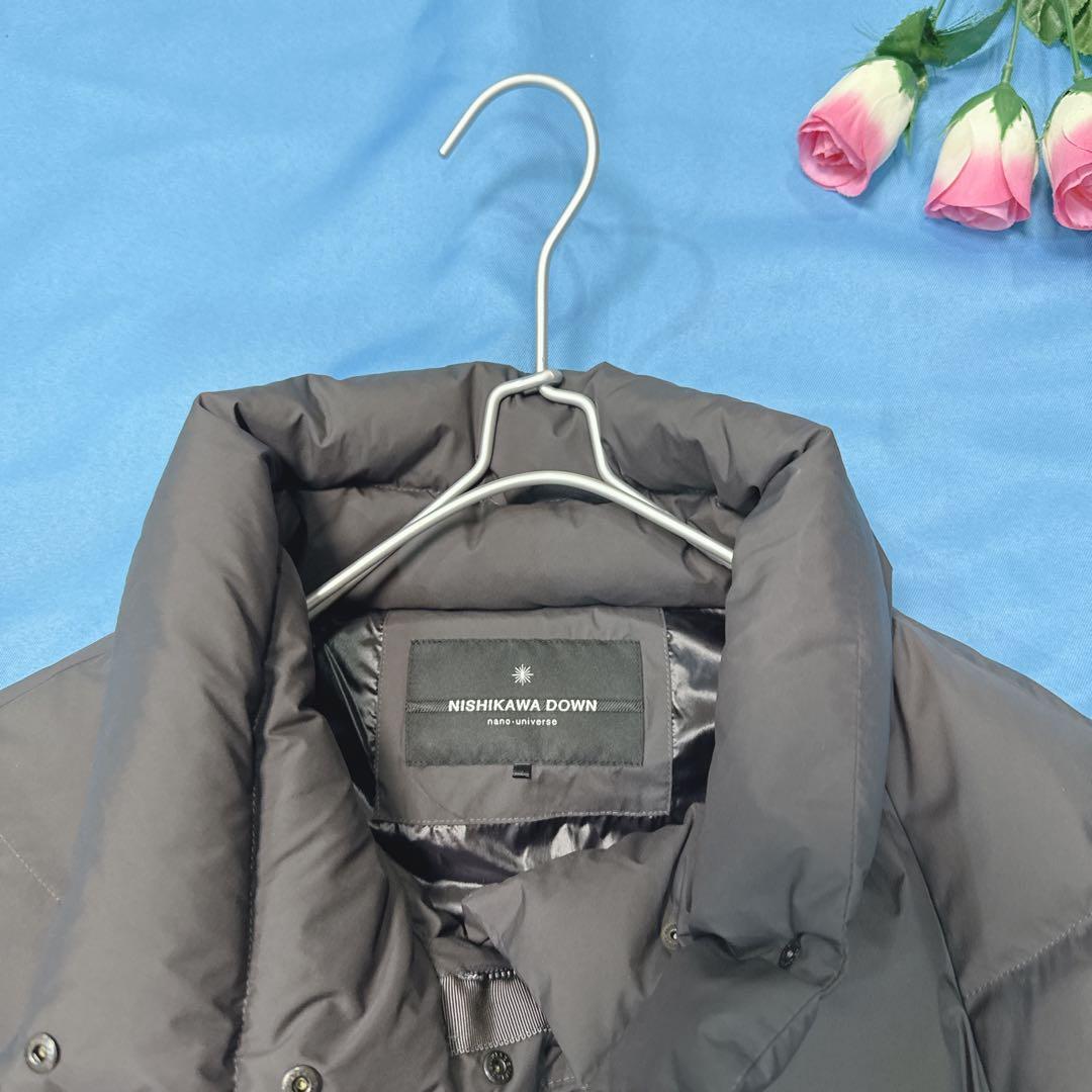 西川ダウン　ナノユニバース　ダウンポンチョ　ケープ　NISHIKAWA