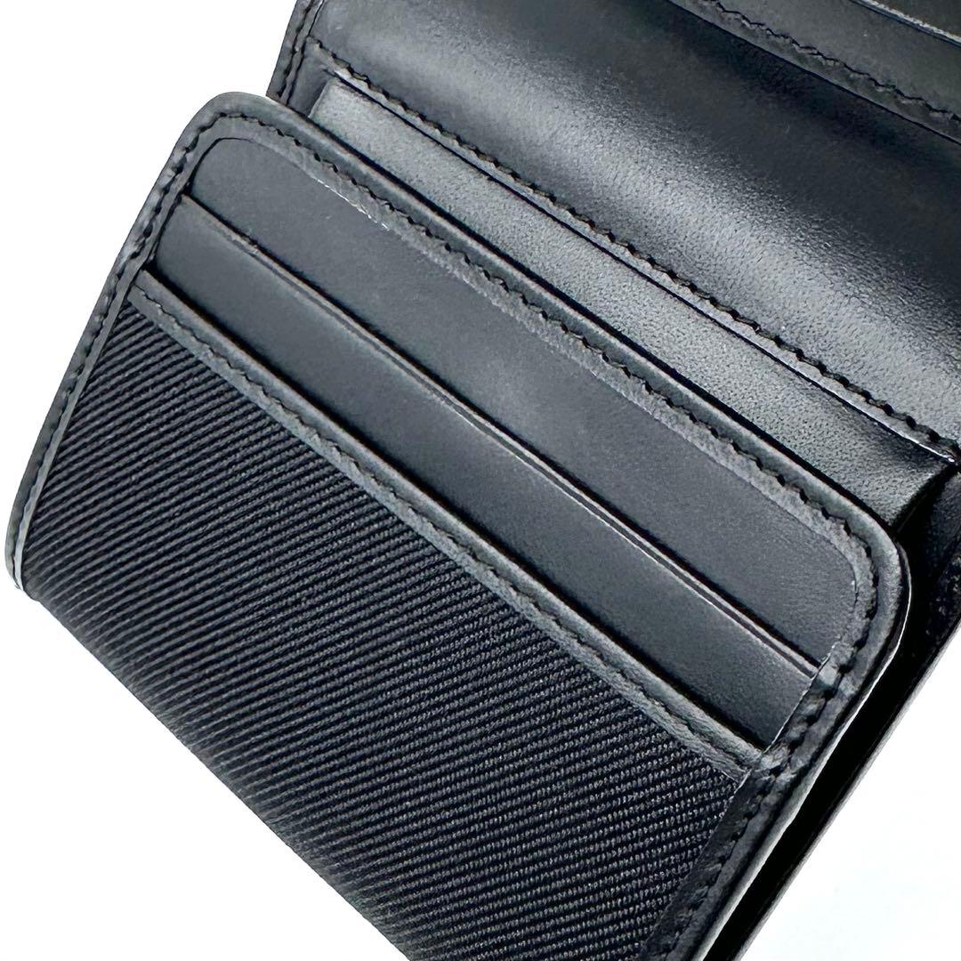 未使用✨ハンティングワールド 二つ折り財布 SAFARI 本革 キャンバス 黒