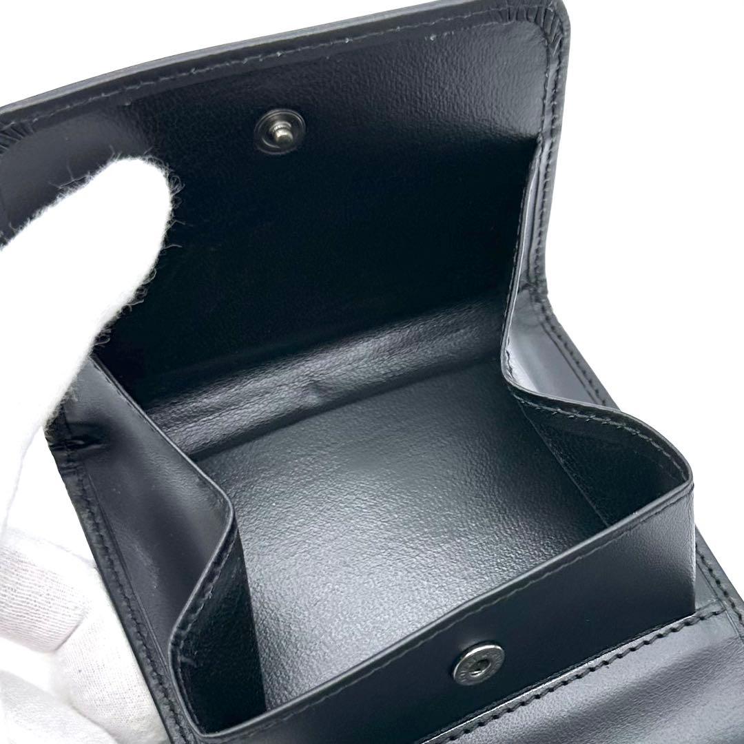 未使用✨ハンティングワールド 二つ折り財布 SAFARI 本革 キャンバス 黒