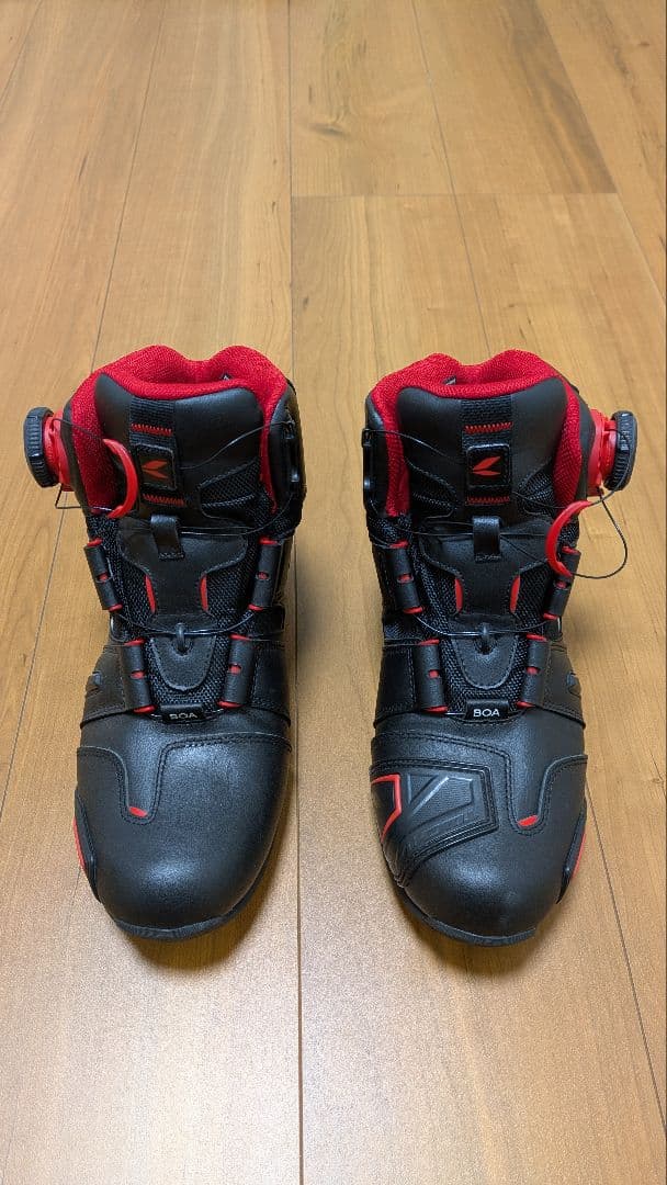 RSタイチdrymaster BOA ライディングシューズブラック/レッド