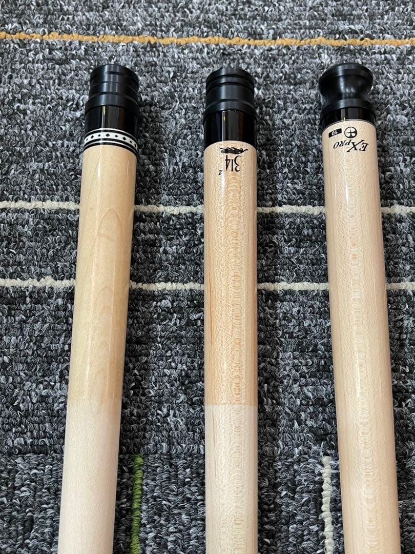 ビリヤード Panther カスタムキュー シャフト3本 バット傷有り 10山