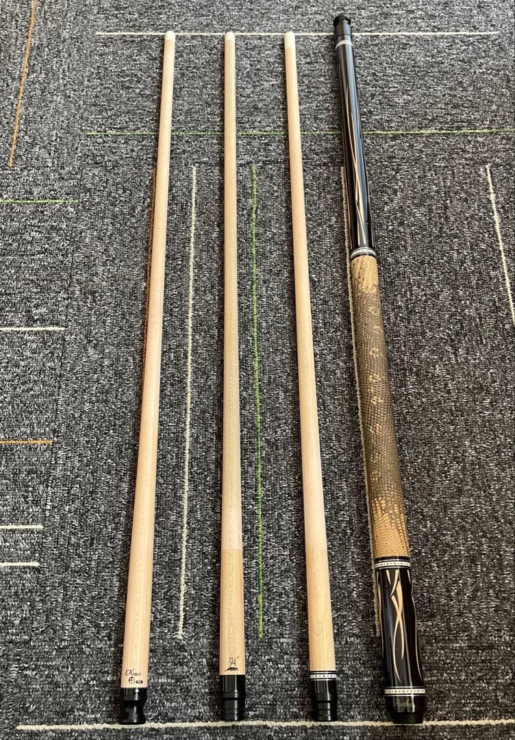 ビリヤード Panther カスタムキュー シャフト3本 バット傷有り 10山
